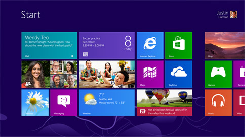 Windows 8 Metro UI. Comes up when you first log in.